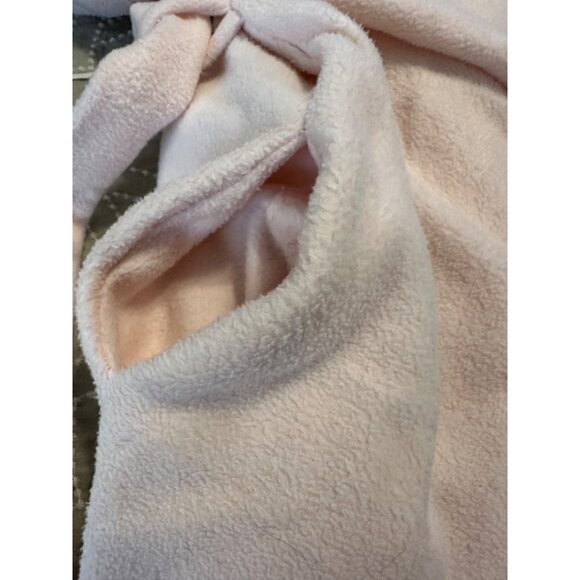 VTG Stan Herman Womens Soft fleece Pink Robe Embroidered Satin Trim Tradwife - Picture 10 of 13